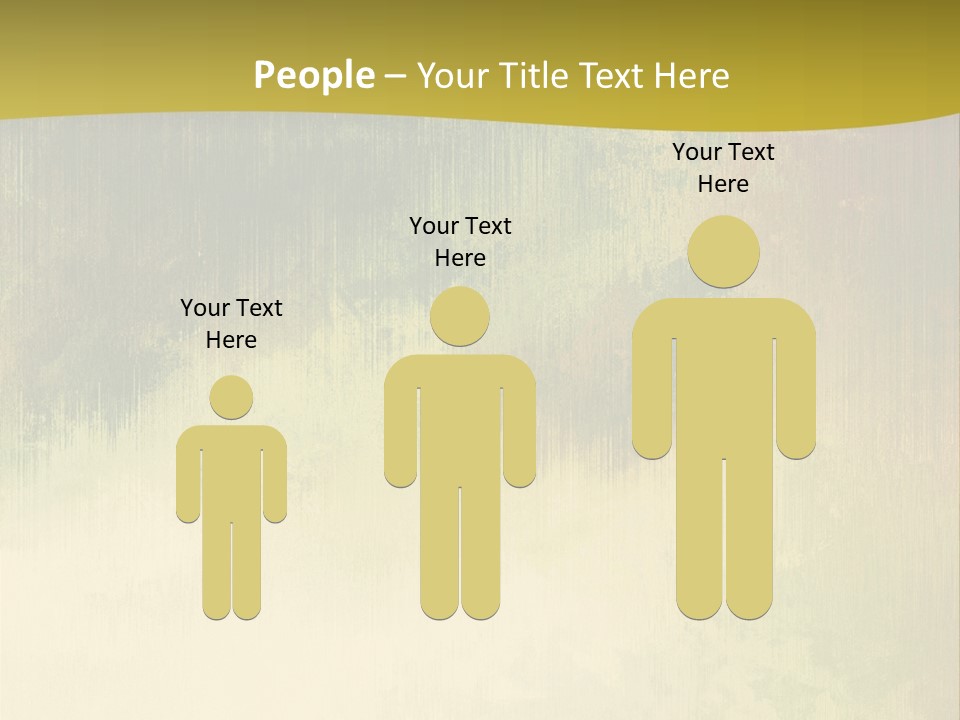 A Green And Yellow Background With Trees In The Background PowerPoint Template