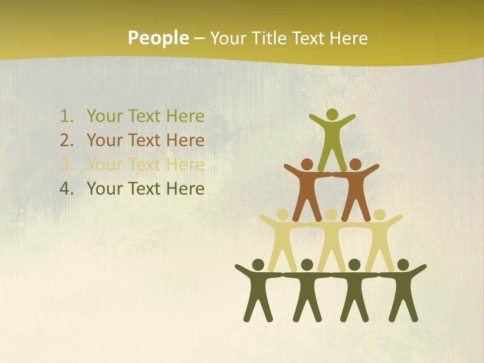 A Green And Yellow Background With Trees In The Background PowerPoint Template