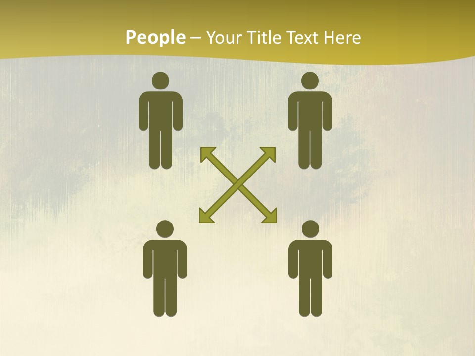 A Green And Yellow Background With Trees In The Background PowerPoint Template