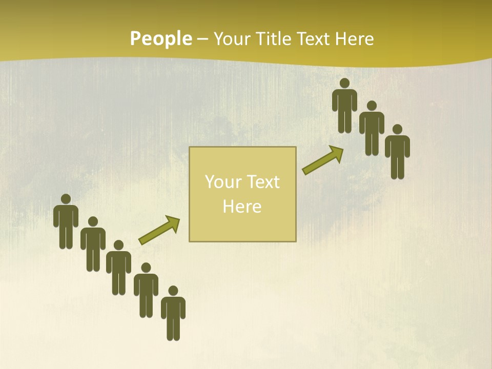 A Green And Yellow Background With Trees In The Background PowerPoint Template