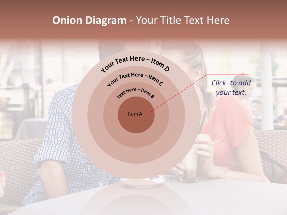 A Man And Woman Sitting At A Table Drinking Coffee PowerPoint Template