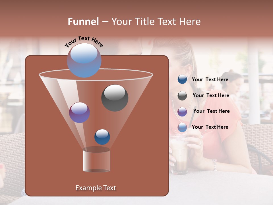 A Man And Woman Sitting At A Table Drinking Coffee PowerPoint Template
