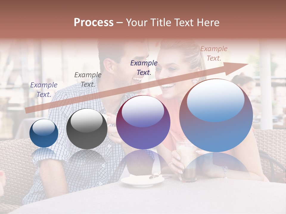 A Man And Woman Sitting At A Table Drinking Coffee PowerPoint Template