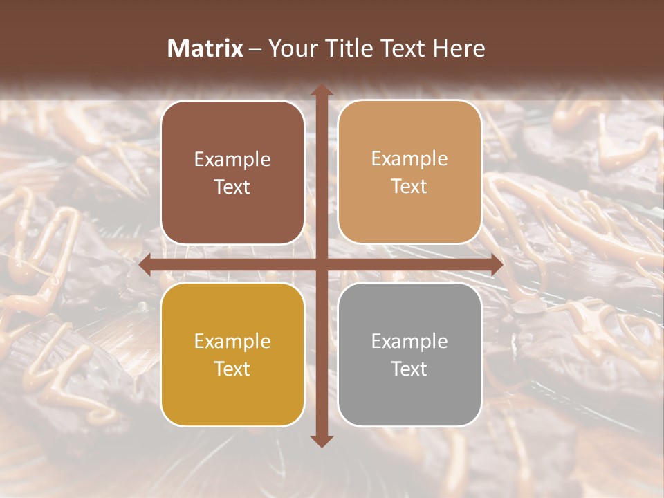 A Plate Full Of Chocolate Covered Cookies With Caramel Drizzles PowerPoint Template