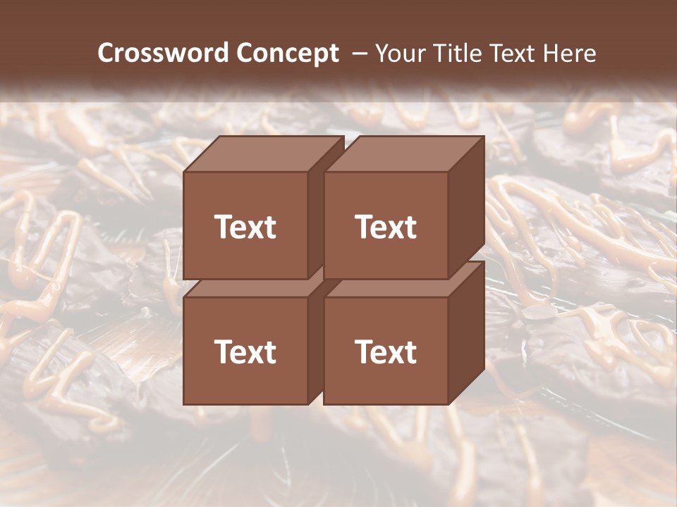 A Plate Full Of Chocolate Covered Cookies With Caramel Drizzles PowerPoint Template