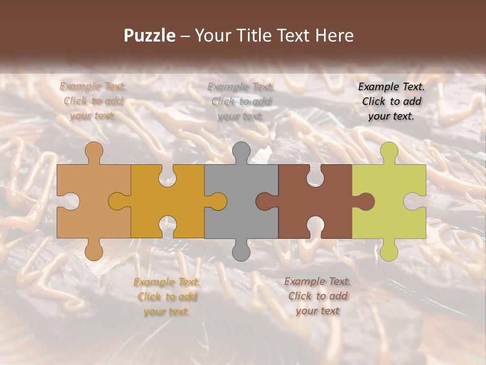 A Plate Full Of Chocolate Covered Cookies With Caramel Drizzles PowerPoint Template