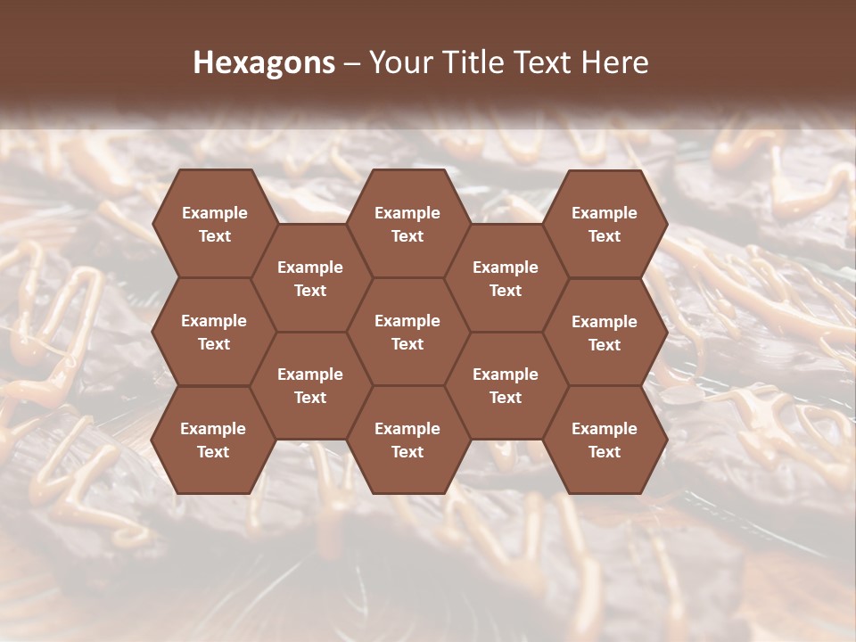 A Plate Full Of Chocolate Covered Cookies With Caramel Drizzles PowerPoint Template