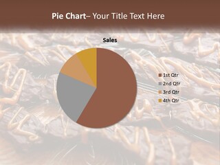 A Plate Full Of Chocolate Covered Cookies With Caramel Drizzles PowerPoint Template