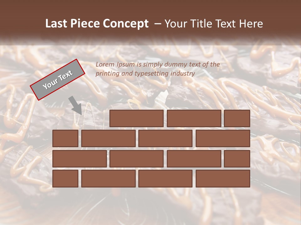 A Plate Full Of Chocolate Covered Cookies With Caramel Drizzles PowerPoint Template