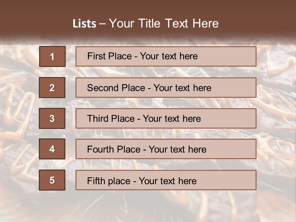 A Plate Full Of Chocolate Covered Cookies With Caramel Drizzles PowerPoint Template