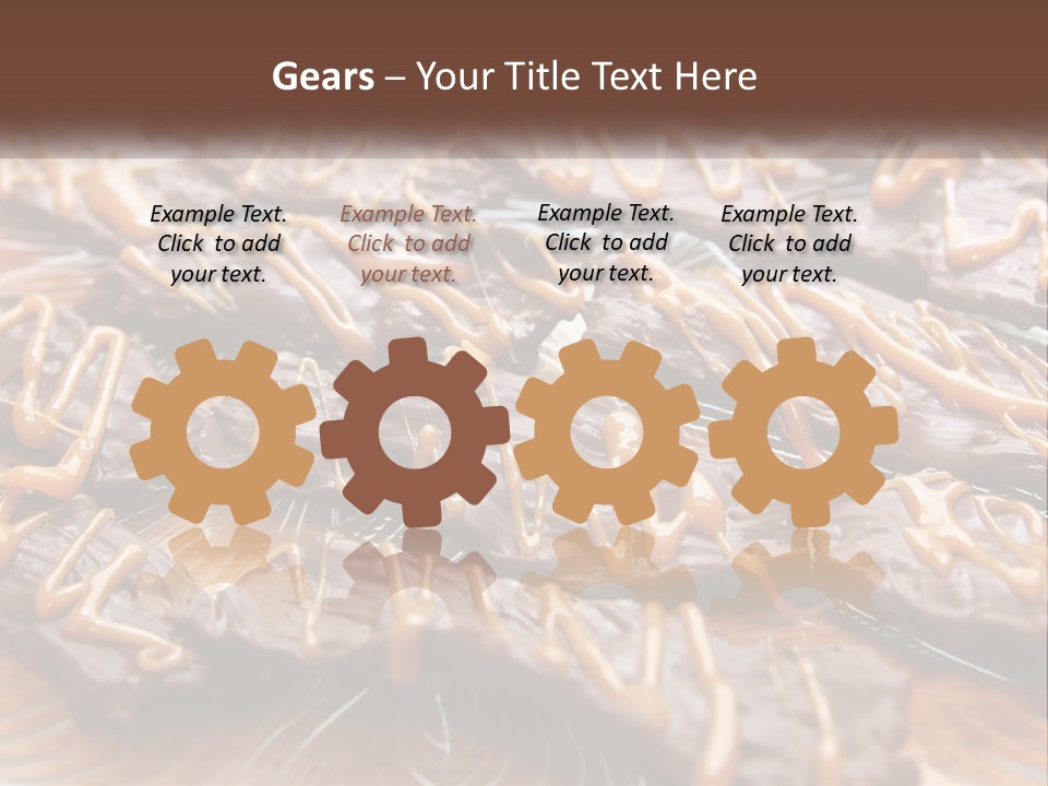 A Plate Full Of Chocolate Covered Cookies With Caramel Drizzles PowerPoint Template