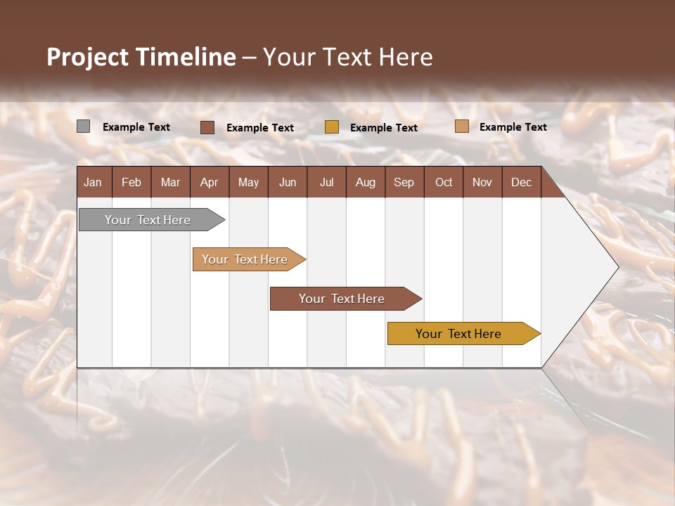 A Plate Full Of Chocolate Covered Cookies With Caramel Drizzles PowerPoint Template