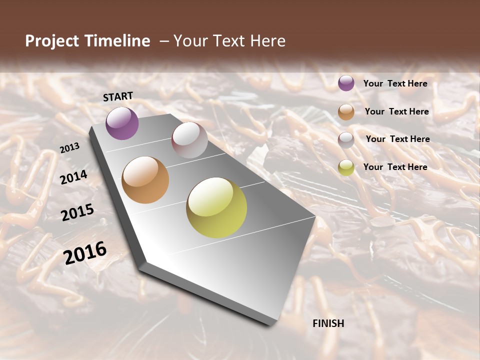 A Plate Full Of Chocolate Covered Cookies With Caramel Drizzles PowerPoint Template