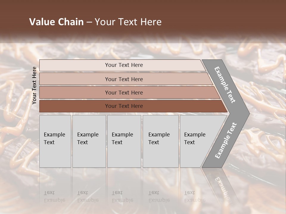 A Plate Full Of Chocolate Covered Cookies With Caramel Drizzles PowerPoint Template