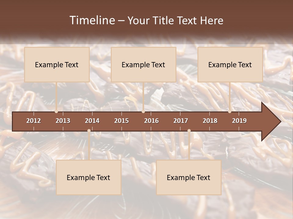 A Plate Full Of Chocolate Covered Cookies With Caramel Drizzles PowerPoint Template