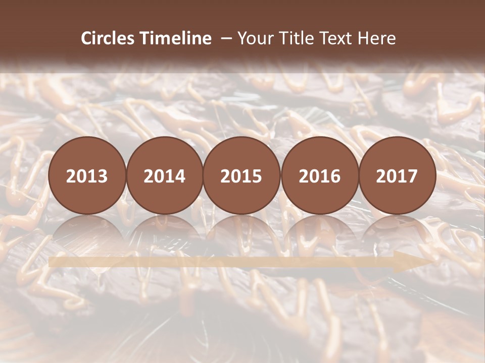 A Plate Full Of Chocolate Covered Cookies With Caramel Drizzles PowerPoint Template