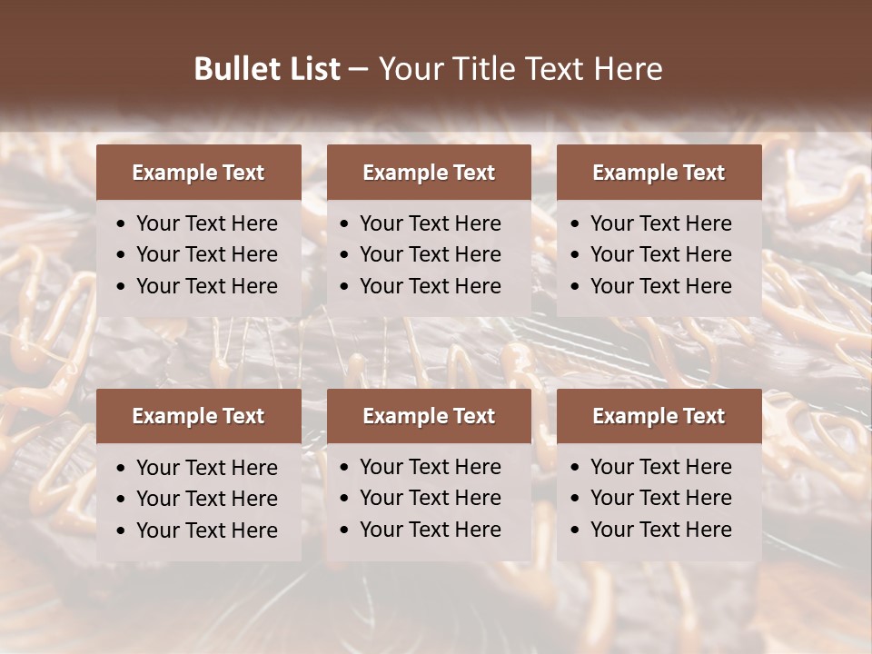 A Plate Full Of Chocolate Covered Cookies With Caramel Drizzles PowerPoint Template