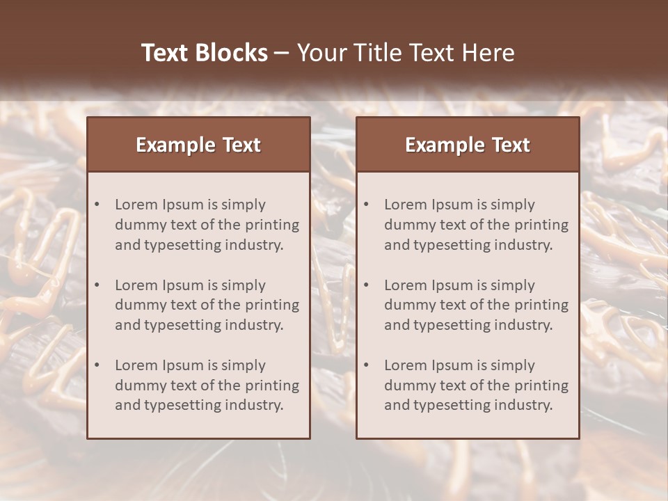A Plate Full Of Chocolate Covered Cookies With Caramel Drizzles PowerPoint Template