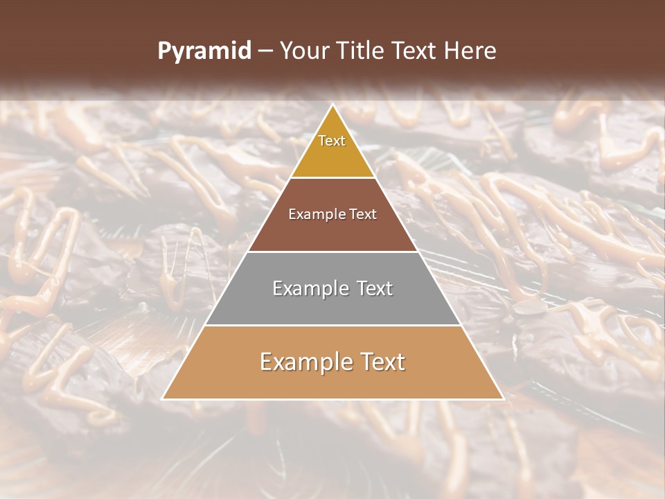 A Plate Full Of Chocolate Covered Cookies With Caramel Drizzles PowerPoint Template