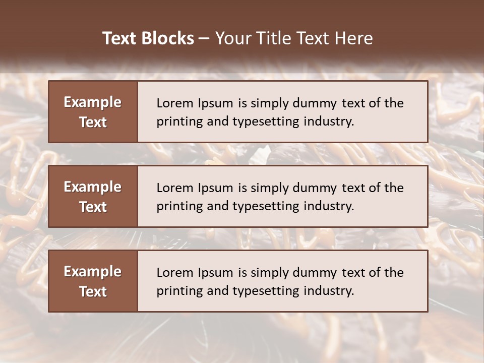 A Plate Full Of Chocolate Covered Cookies With Caramel Drizzles PowerPoint Template