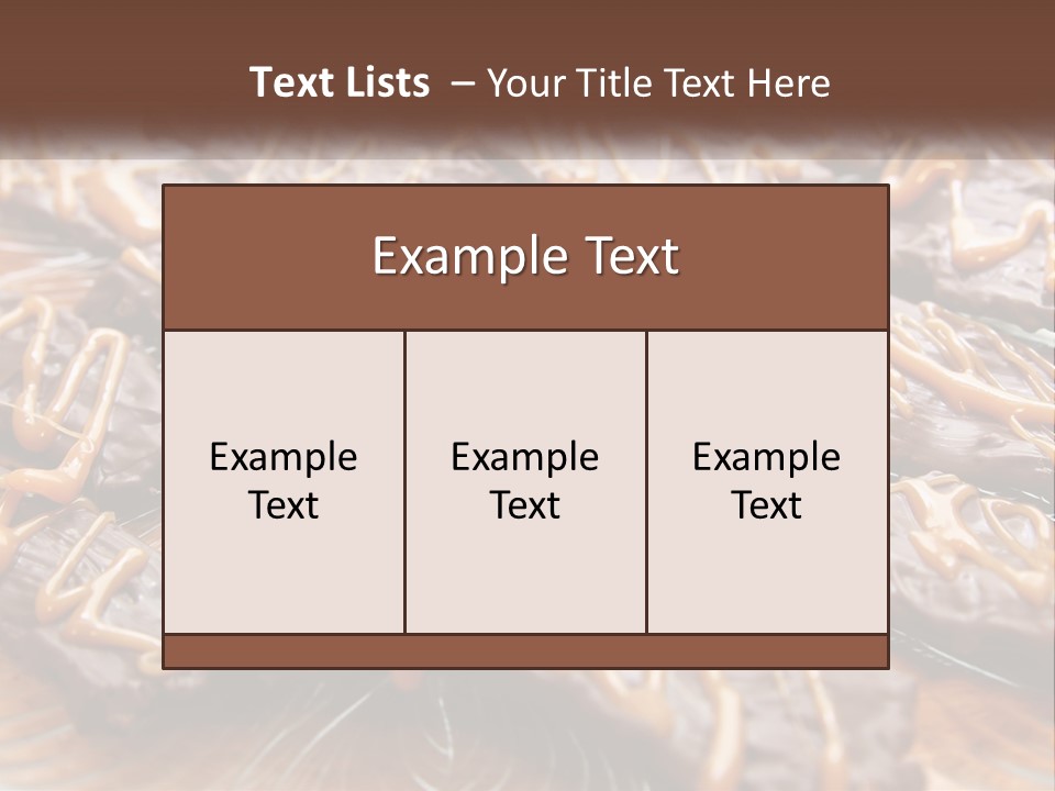 A Plate Full Of Chocolate Covered Cookies With Caramel Drizzles PowerPoint Template