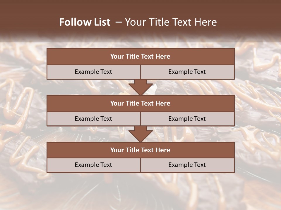 A Plate Full Of Chocolate Covered Cookies With Caramel Drizzles PowerPoint Template