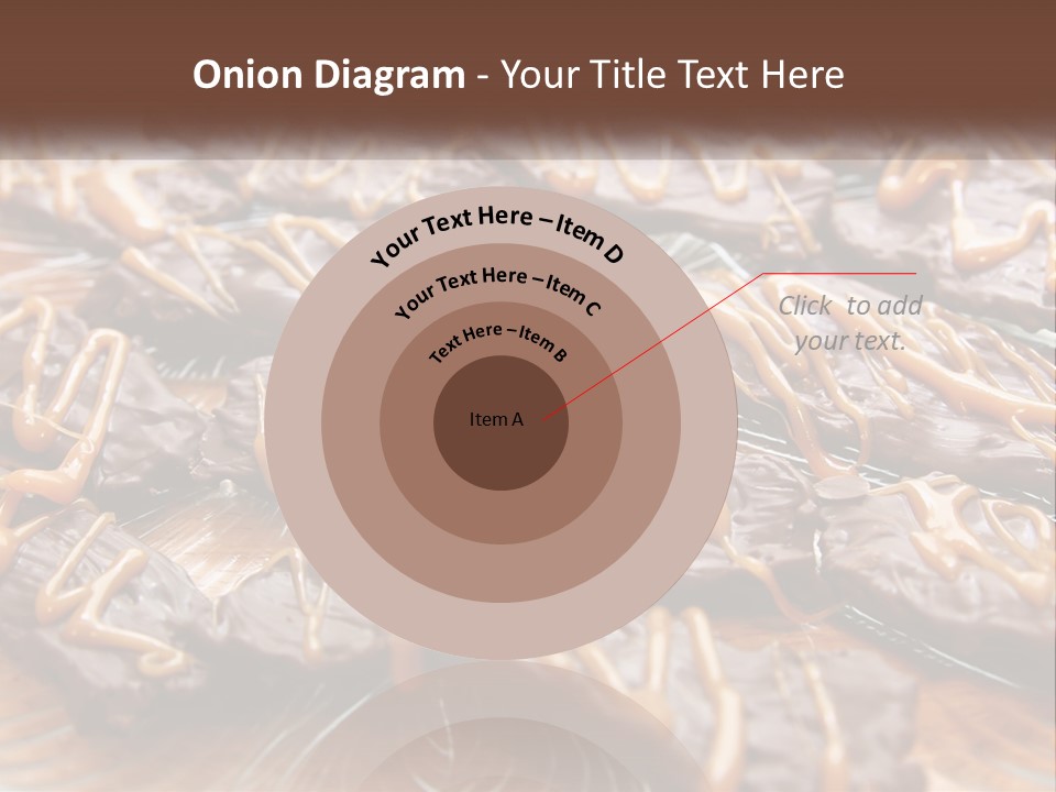 A Plate Full Of Chocolate Covered Cookies With Caramel Drizzles PowerPoint Template