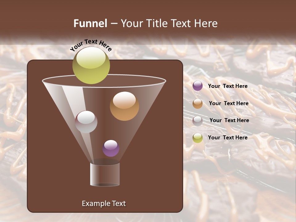 A Plate Full Of Chocolate Covered Cookies With Caramel Drizzles PowerPoint Template
