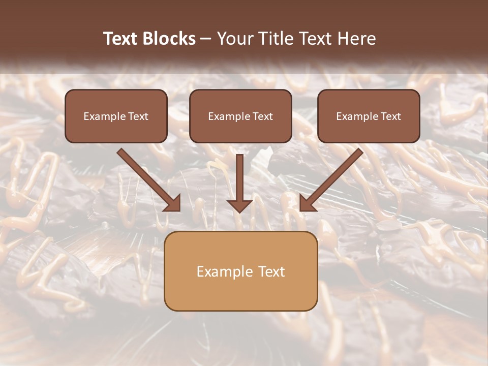 A Plate Full Of Chocolate Covered Cookies With Caramel Drizzles PowerPoint Template