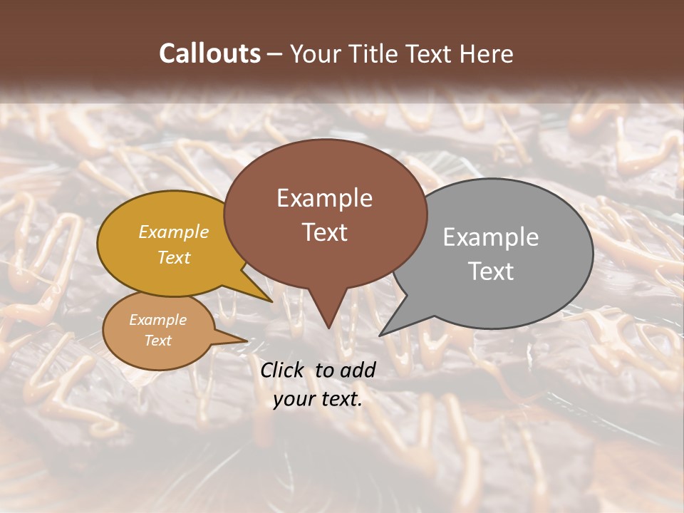 A Plate Full Of Chocolate Covered Cookies With Caramel Drizzles PowerPoint Template