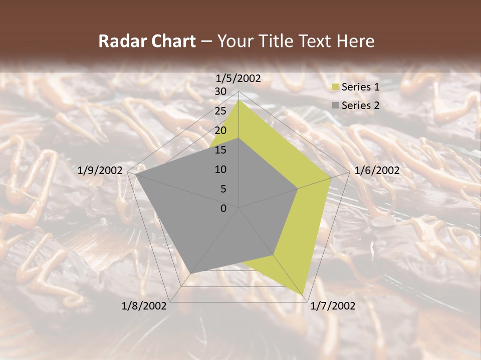 A Plate Full Of Chocolate Covered Cookies With Caramel Drizzles PowerPoint Template