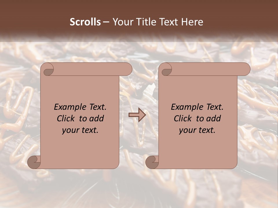 A Plate Full Of Chocolate Covered Cookies With Caramel Drizzles PowerPoint Template