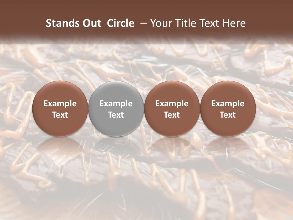 A Plate Full Of Chocolate Covered Cookies With Caramel Drizzles PowerPoint Template