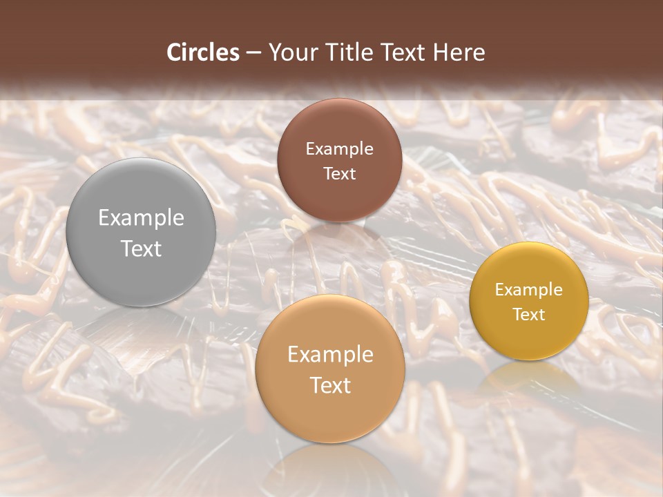 A Plate Full Of Chocolate Covered Cookies With Caramel Drizzles PowerPoint Template