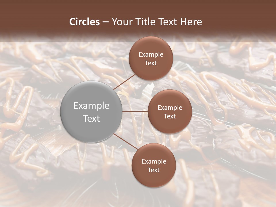 A Plate Full Of Chocolate Covered Cookies With Caramel Drizzles PowerPoint Template