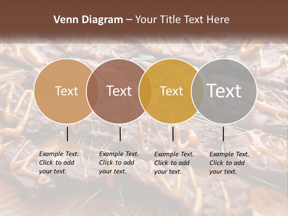 A Plate Full Of Chocolate Covered Cookies With Caramel Drizzles PowerPoint Template