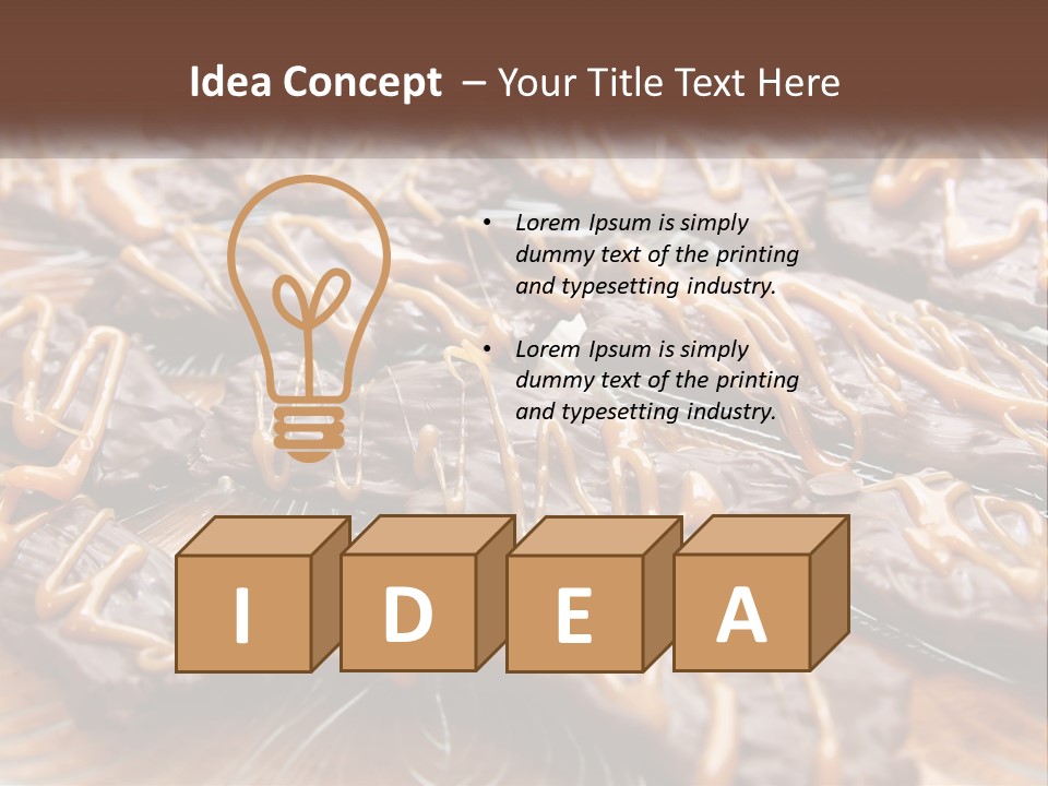 A Plate Full Of Chocolate Covered Cookies With Caramel Drizzles PowerPoint Template