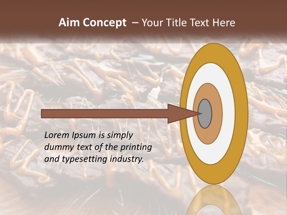 A Plate Full Of Chocolate Covered Cookies With Caramel Drizzles PowerPoint Template