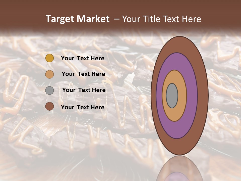 A Plate Full Of Chocolate Covered Cookies With Caramel Drizzles PowerPoint Template