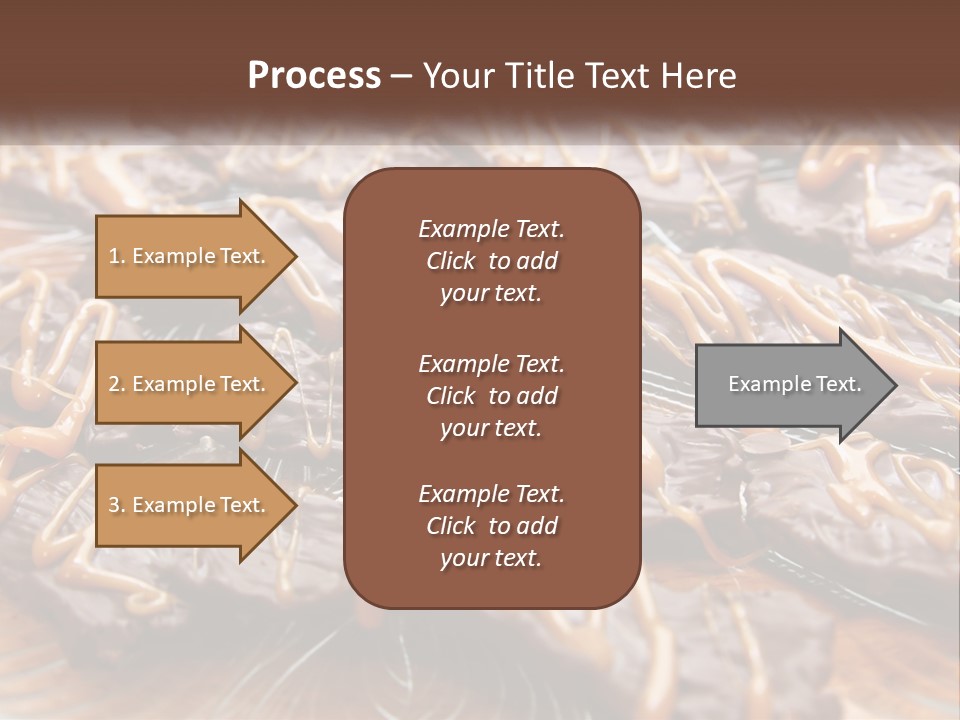 A Plate Full Of Chocolate Covered Cookies With Caramel Drizzles PowerPoint Template