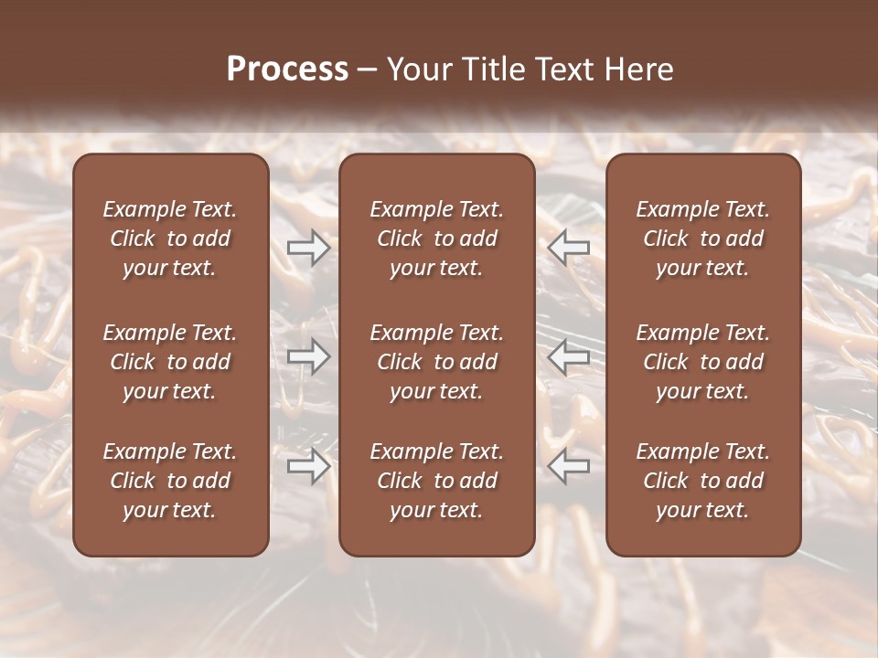 A Plate Full Of Chocolate Covered Cookies With Caramel Drizzles PowerPoint Template