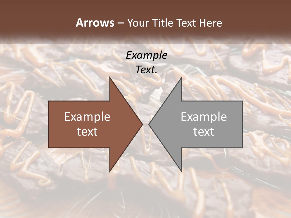 A Plate Full Of Chocolate Covered Cookies With Caramel Drizzles PowerPoint Template