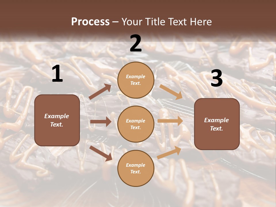 A Plate Full Of Chocolate Covered Cookies With Caramel Drizzles PowerPoint Template