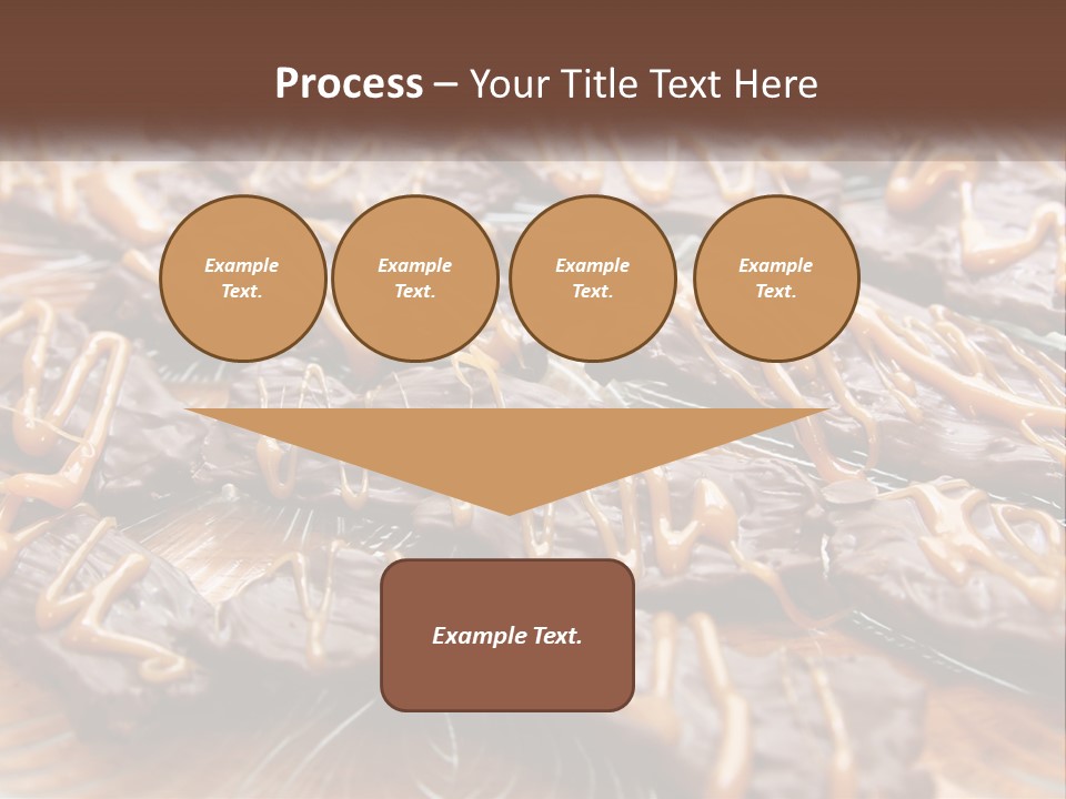 A Plate Full Of Chocolate Covered Cookies With Caramel Drizzles PowerPoint Template