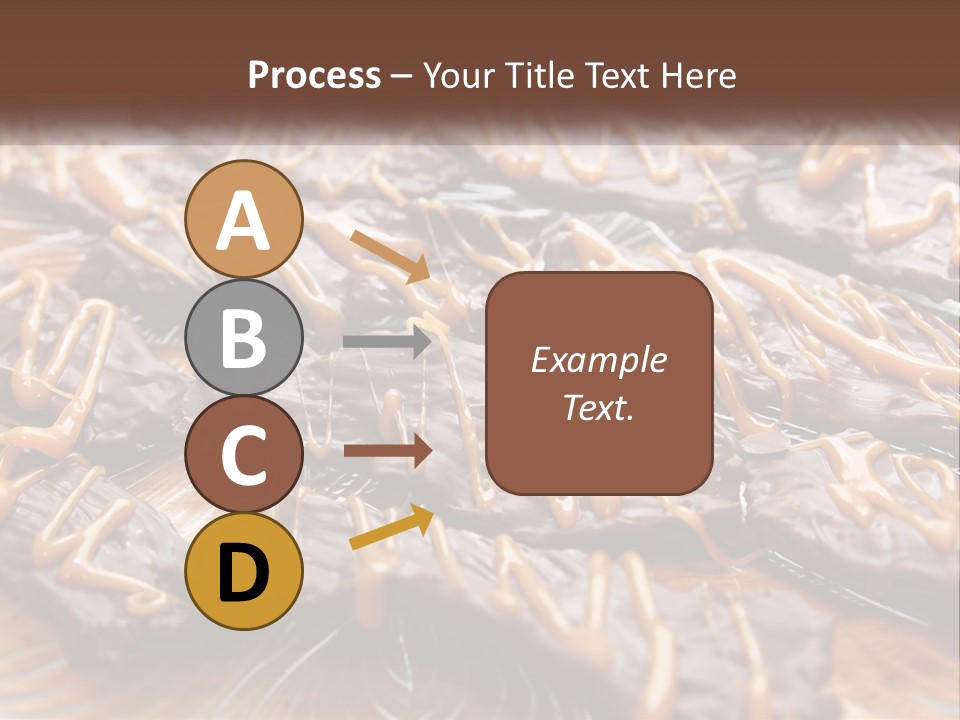 A Plate Full Of Chocolate Covered Cookies With Caramel Drizzles PowerPoint Template