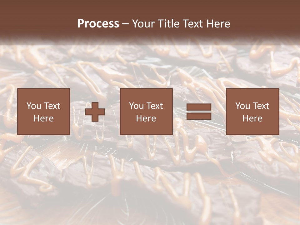 A Plate Full Of Chocolate Covered Cookies With Caramel Drizzles PowerPoint Template