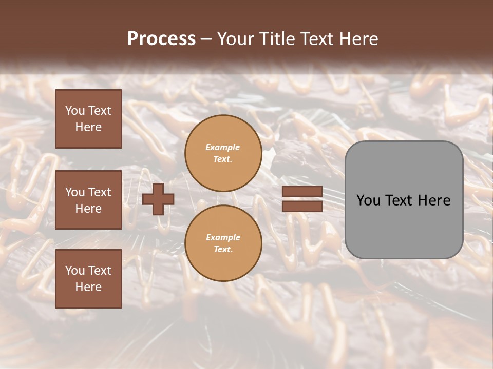 A Plate Full Of Chocolate Covered Cookies With Caramel Drizzles PowerPoint Template