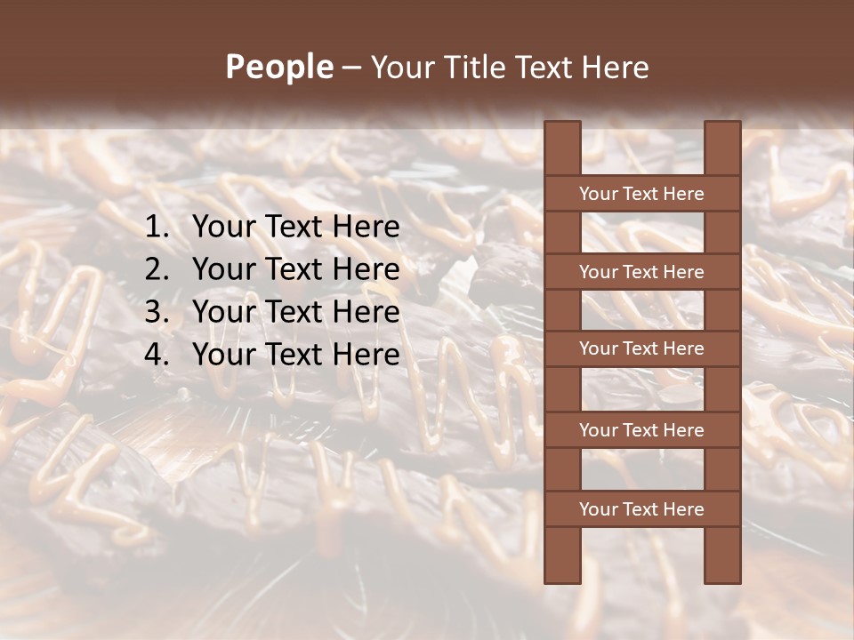 A Plate Full Of Chocolate Covered Cookies With Caramel Drizzles PowerPoint Template
