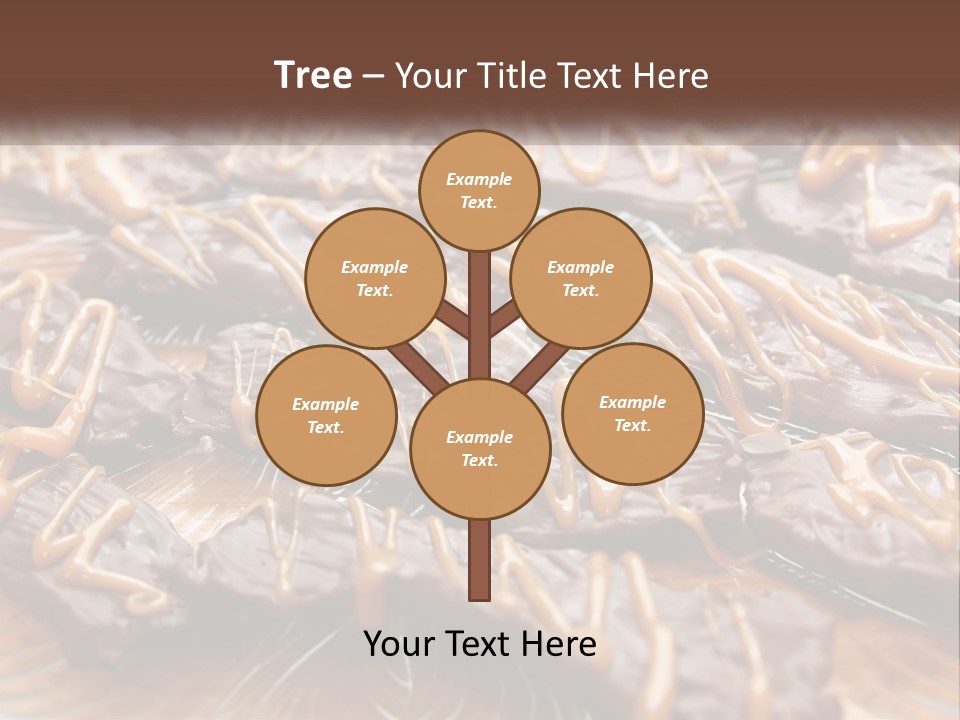 A Plate Full Of Chocolate Covered Cookies With Caramel Drizzles PowerPoint Template