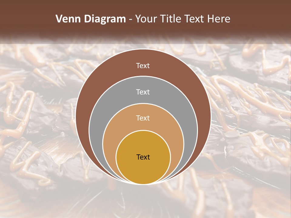 A Plate Full Of Chocolate Covered Cookies With Caramel Drizzles PowerPoint Template
